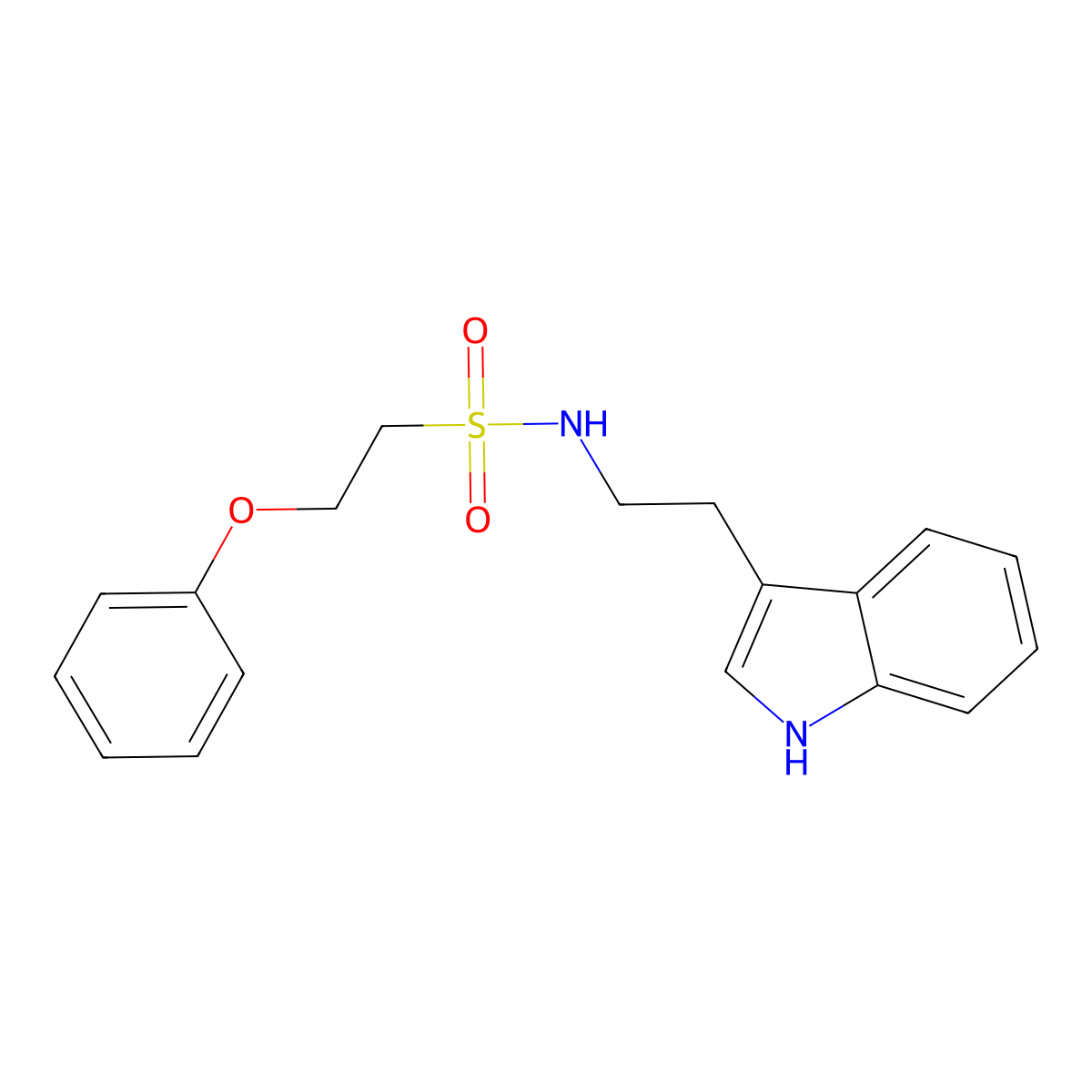 N-(2-(1H-indol-3-yl)ethyl)-2-phenoxyethanesulfonamide molecular structure, CAS 1351604-96-0