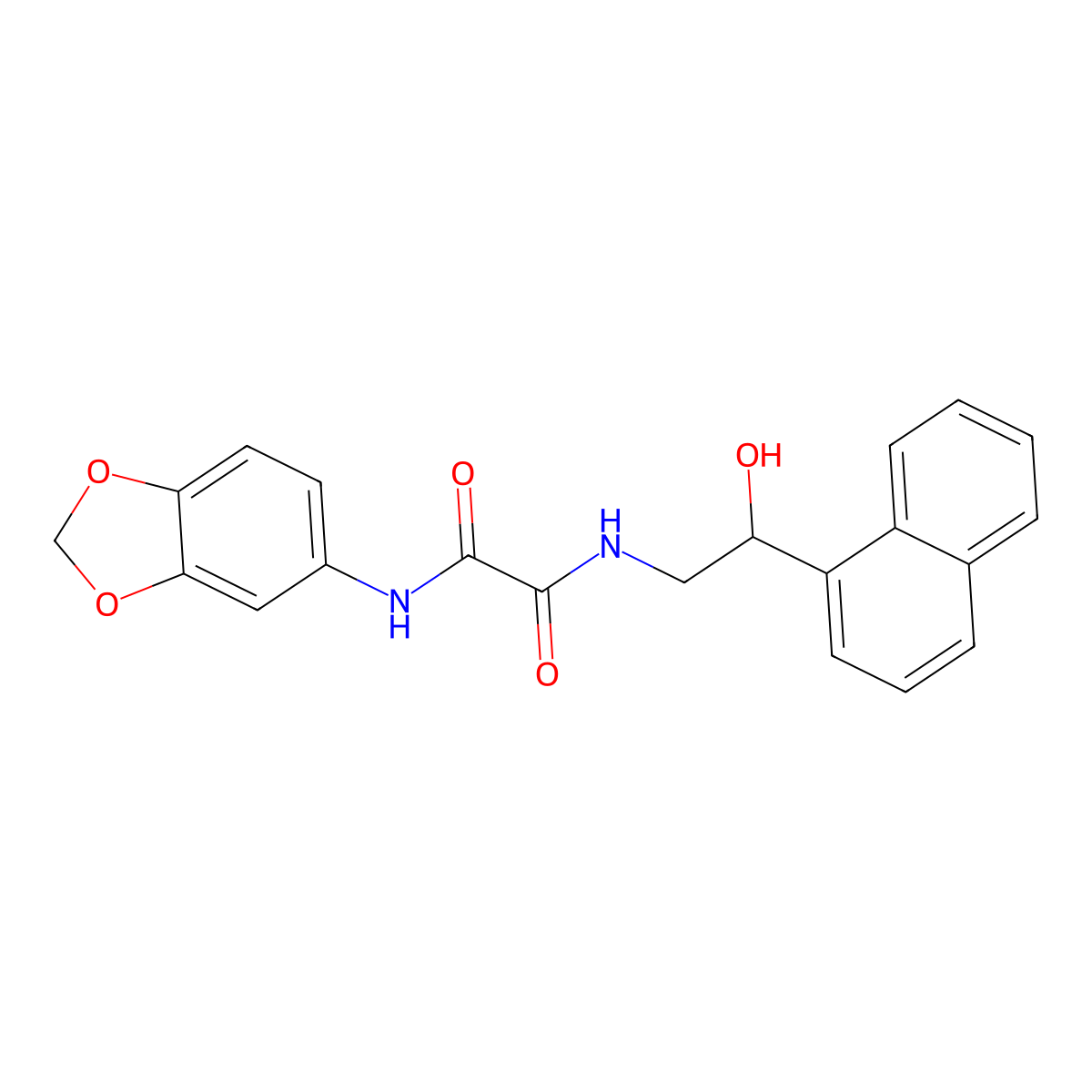 N-(2H-1,3-benzodioxol-5-yl)-N'-[2-hydroxy-2-(naphthalen-1-yl)ethyl]ethanediamide molecular structure, CAS 1351605-01-0