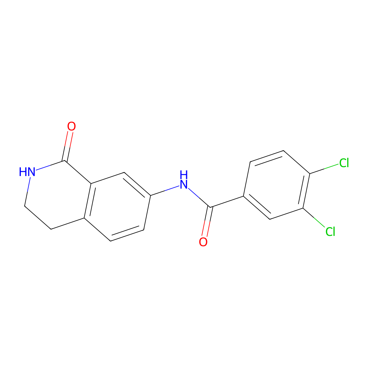 3,4-dichloro-N-(1-oxo-1,2,3,4-tetrahydroisoquinolin-7-yl)benzamide molecular structure, CAS 1351605-12-3