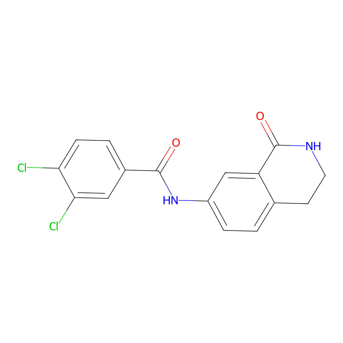 3,4-dichloro-N-(1-oxo-1,2,3,4-tetrahydroisoquinolin-7-yl)benzamide molecular structure, CAS 1351605-12-3