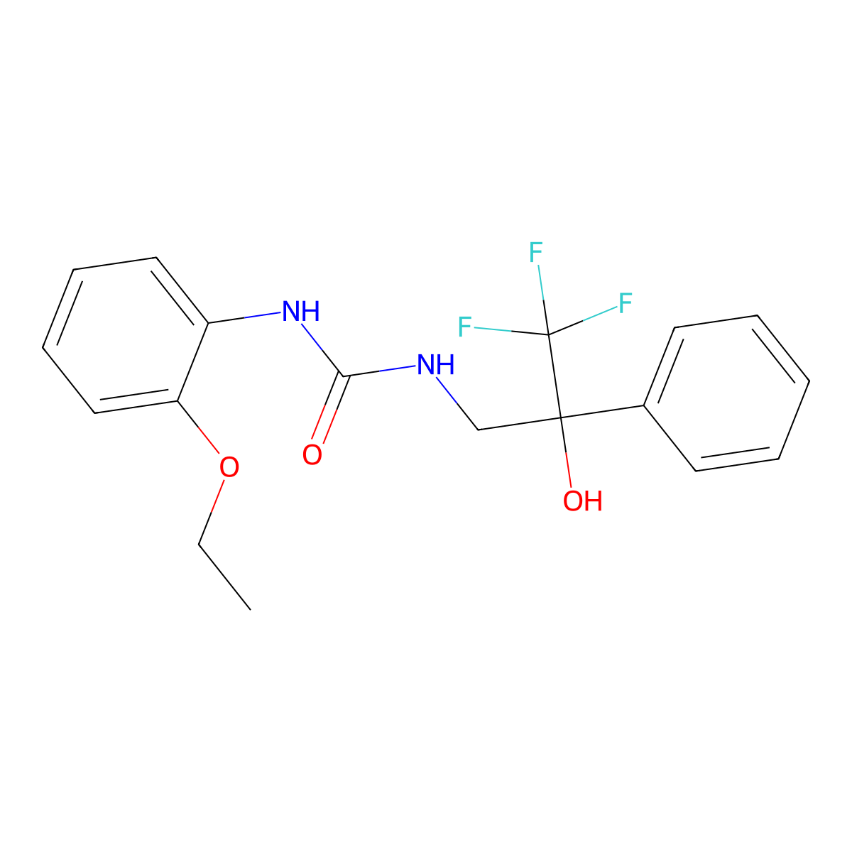 1-(2-Ethoxyphenyl)-3-(3,3,3-trifluoro-2-hydroxy-2-phenylpropyl)urea molecular structure, CAS 1351605-36-1