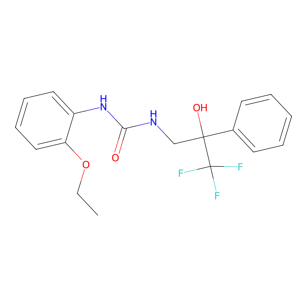 1-(2-Ethoxyphenyl)-3-(3,3,3-trifluoro-2-hydroxy-2-phenylpropyl)urea molecular structure, CAS 1351605-36-1