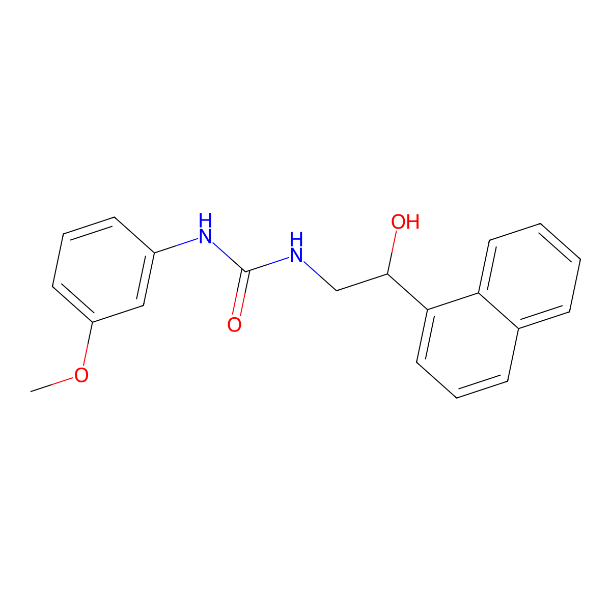 3-[2-Hydroxy-2-(naphthalen-1-yl)ethyl]-1-(3-methoxyphenyl)urea molecular structure, CAS 1351606-99-9