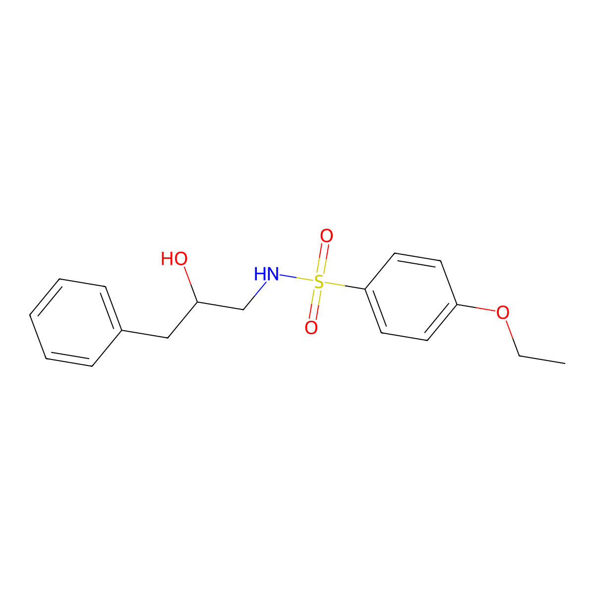 4-ethoxy-N-(2-hydroxy-3-phenylpropyl)benzenesulfonamide molecular structure, CAS 1351607-01-6