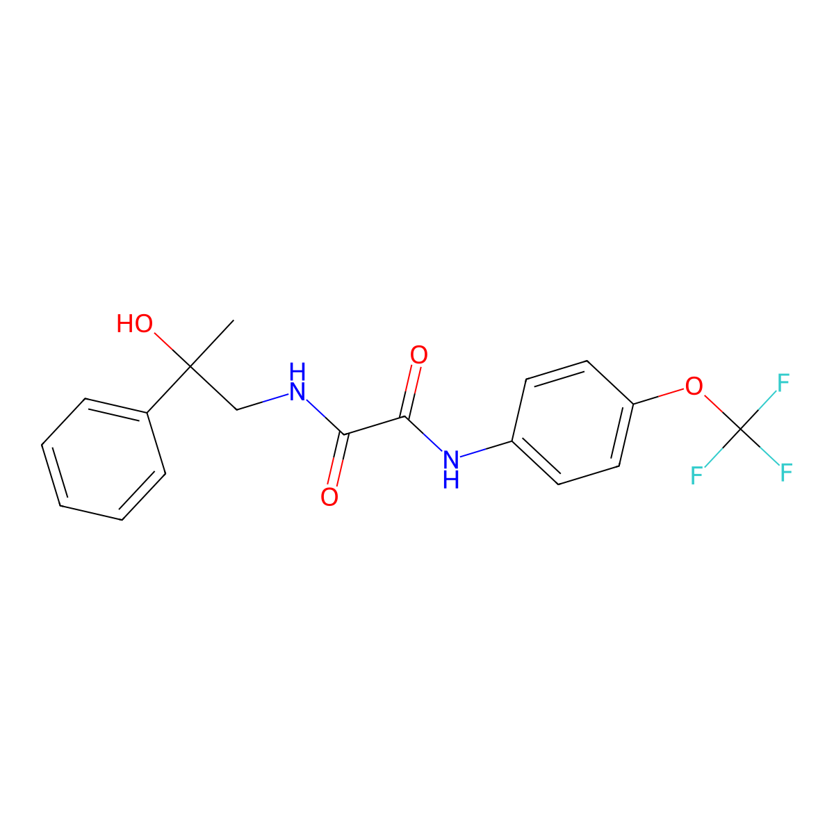 N1-(2-hydroxy-2-phenylpropyl)-N2-(4-(trifluoromethoxy)phenyl)oxalamide molecular structure, CAS 1351607-35-6