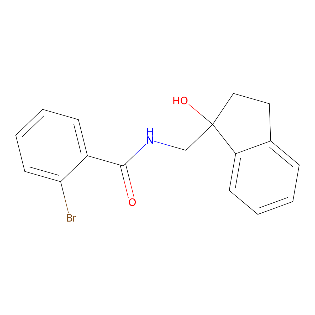 2-bromo-N-[(1-hydroxy-2,3-dihydro-1H-inden-1-yl)methyl]benzamide molecular structure, CAS 1351607-61-8
