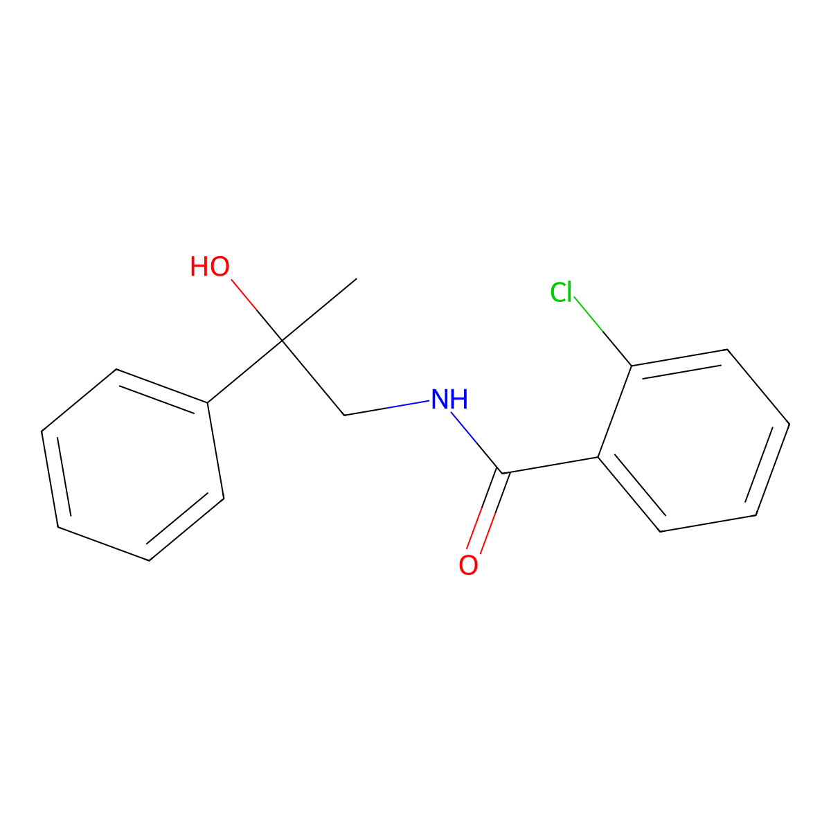 2-chloro-N-(2-hydroxy-2-phenylpropyl)benzamide molecular structure, CAS 1351607-69-6
