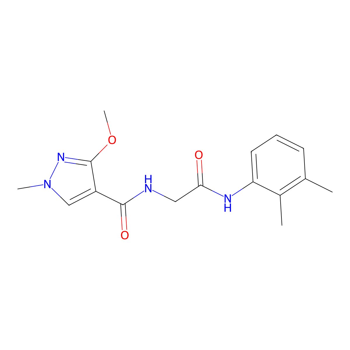N-(2-((2,3-dimethylphenyl)amino)-2-oxoethyl)-3-methoxy-1-methyl-1H-pyrazole-4-carboxamide molecular structure, CAS 1351607-80-1
