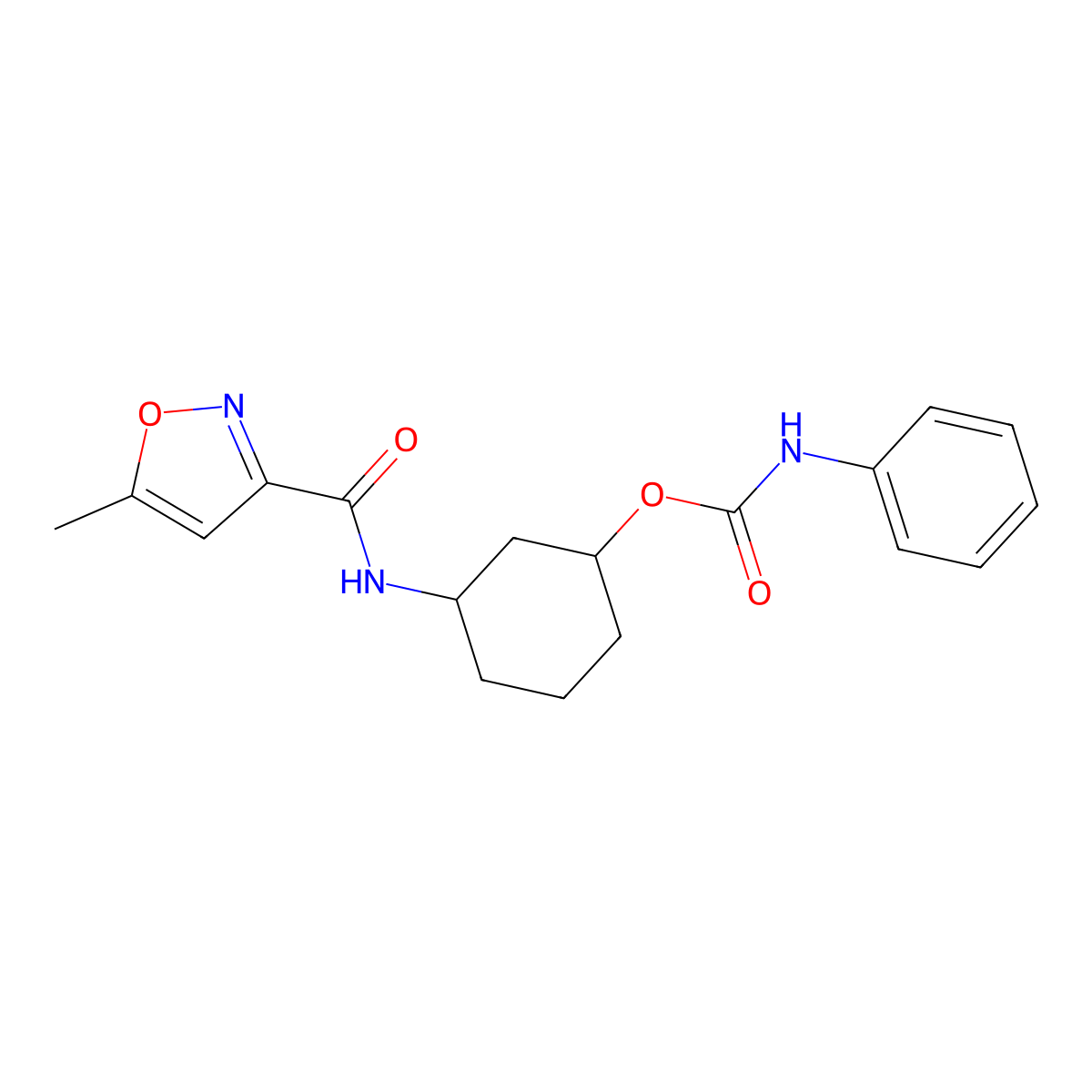 3-(5-Methylisoxazole-3-carboxamido)cyclohexyl phenylcarbamate molecular structure, CAS 1351608-16-6