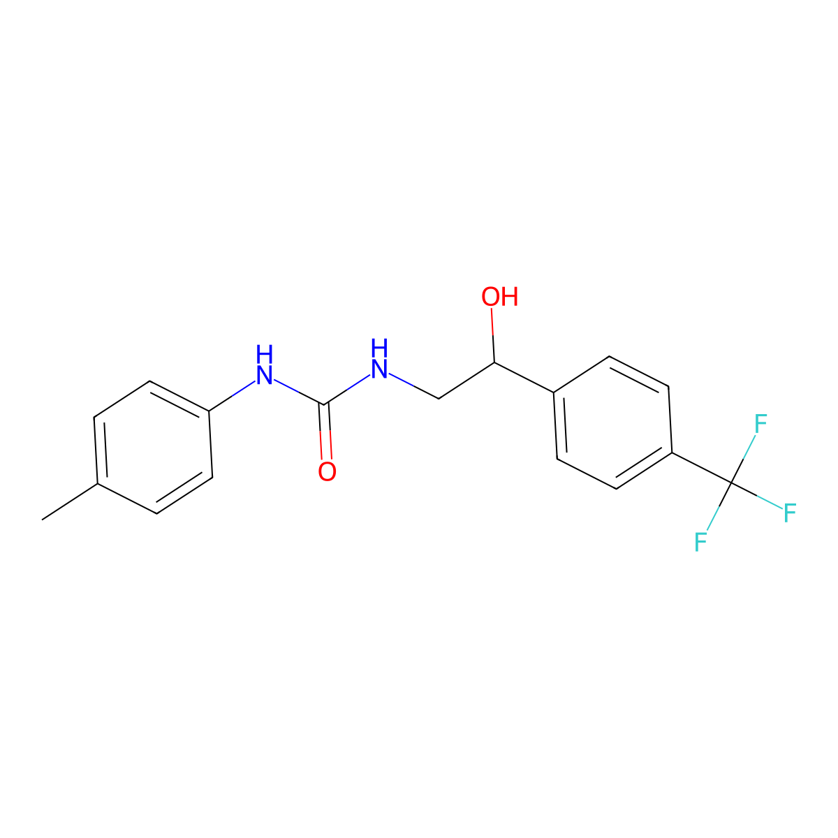 1-(2-Hydroxy-2-(4-(trifluoromethyl)phenyl)ethyl)-3-(p-tolyl)urea molecular structure, CAS 1351608-26-8