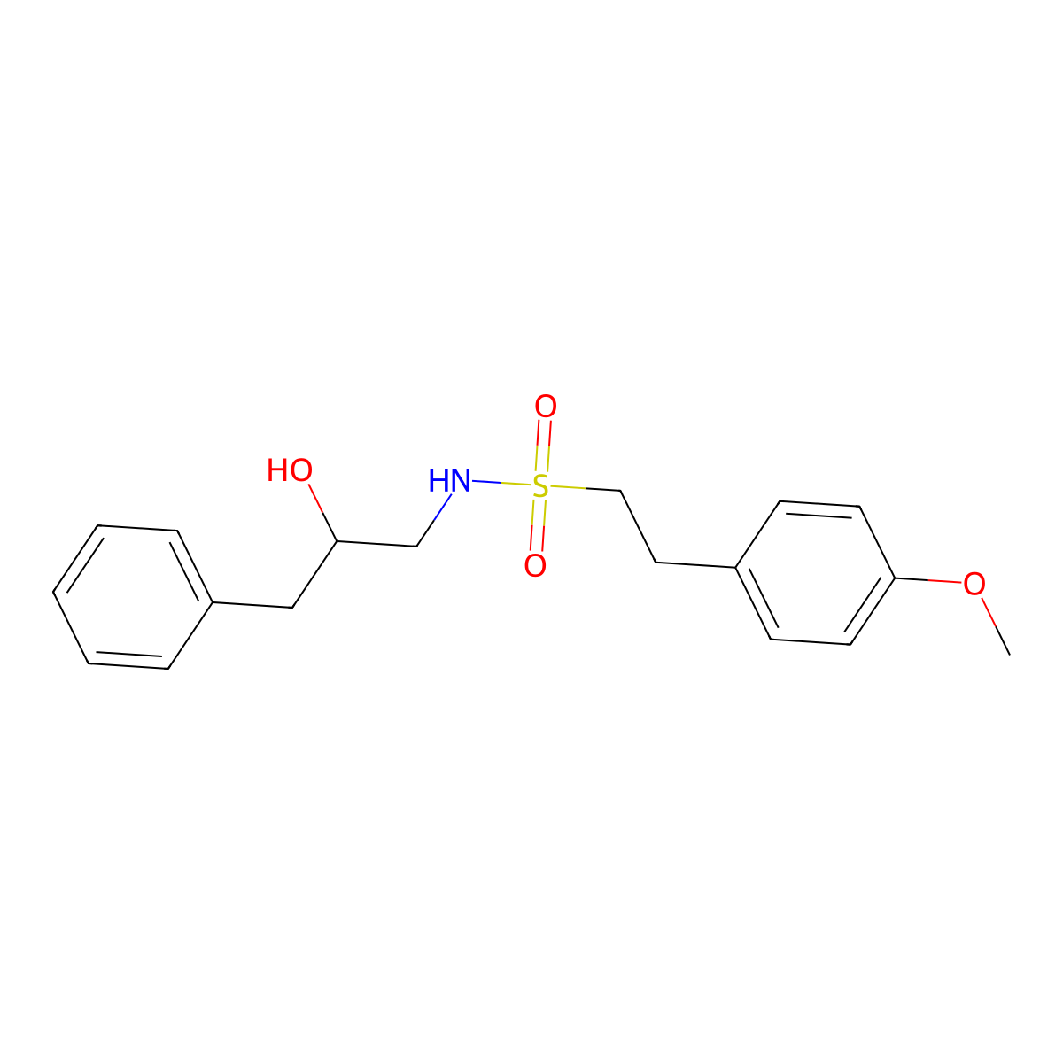 N-(2-hydroxy-3-phenylpropyl)-2-(4-methoxyphenyl)ethanesulfonamide molecular structure, CAS 1351608-43-9