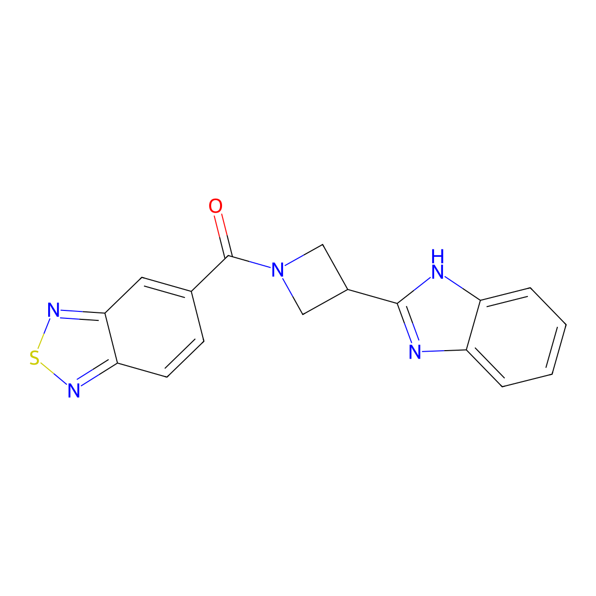 (3-(1H-benzo[d]imidazol-2-yl)azetidin-1-yl)(benzo[c][1,2,5]thiadiazol-5-yl)methanone molecular structure, CAS 1351608-47-3