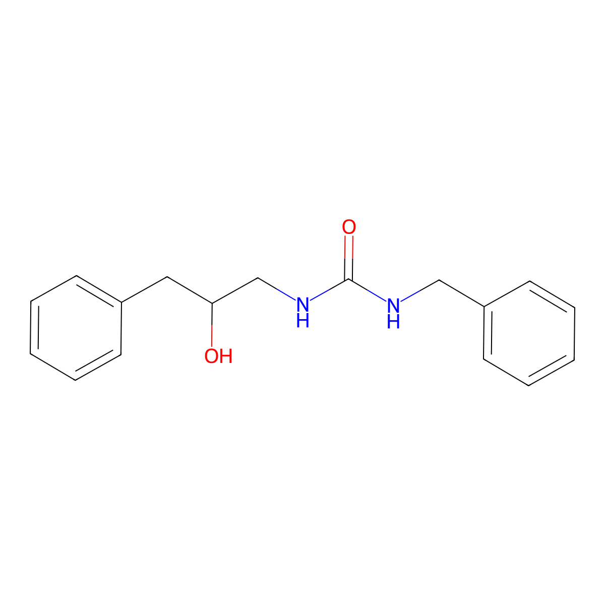1-Benzyl-3-(2-hydroxy-3-phenylpropyl)urea molecular structure, CAS 1351608-56-4