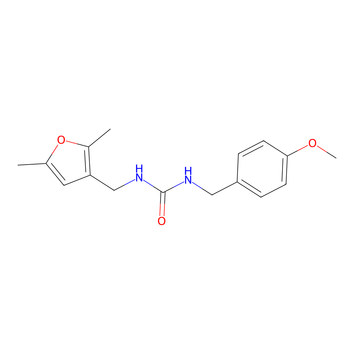 1-((2,5-Dimethylfuran-3-yl)methyl)-3-(4-methoxybenzyl)urea molecular structure, CAS 1351608-81-5