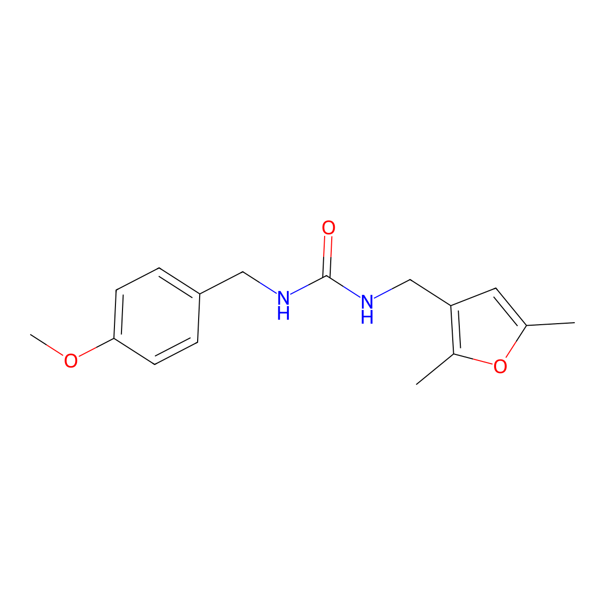 1-((2,5-Dimethylfuran-3-yl)methyl)-3-(4-methoxybenzyl)urea molecular structure, CAS 1351608-81-5