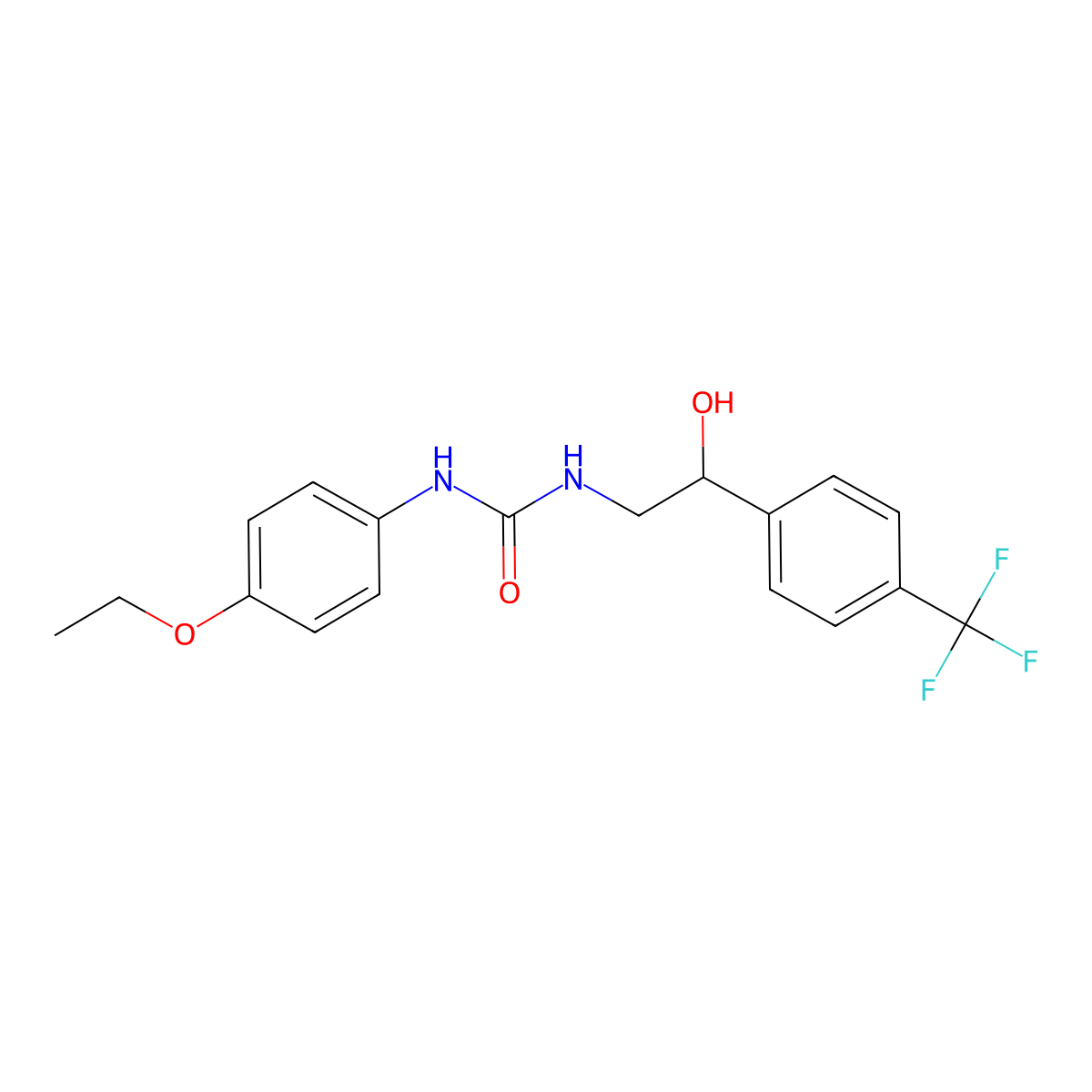 1-(4-Ethoxyphenyl)-3-(2-hydroxy-2-(4-(trifluoromethyl)phenyl)ethyl)urea molecular structure, CAS 1351608-97-3