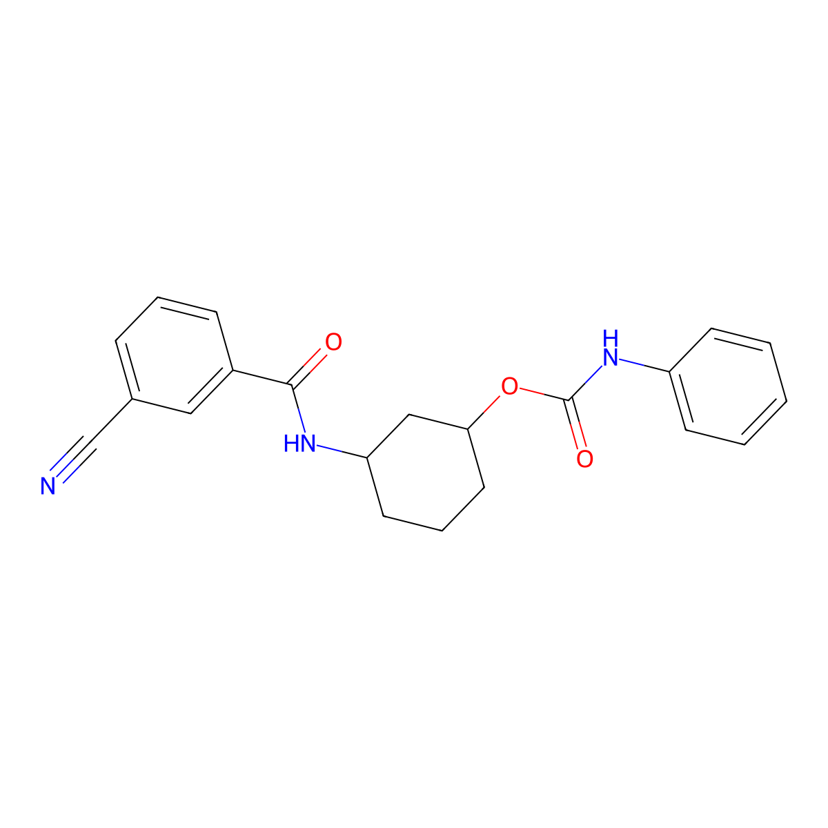3-(3-Cyanobenzamido)cyclohexyl phenylcarbamate molecular structure, CAS 1351609-15-8