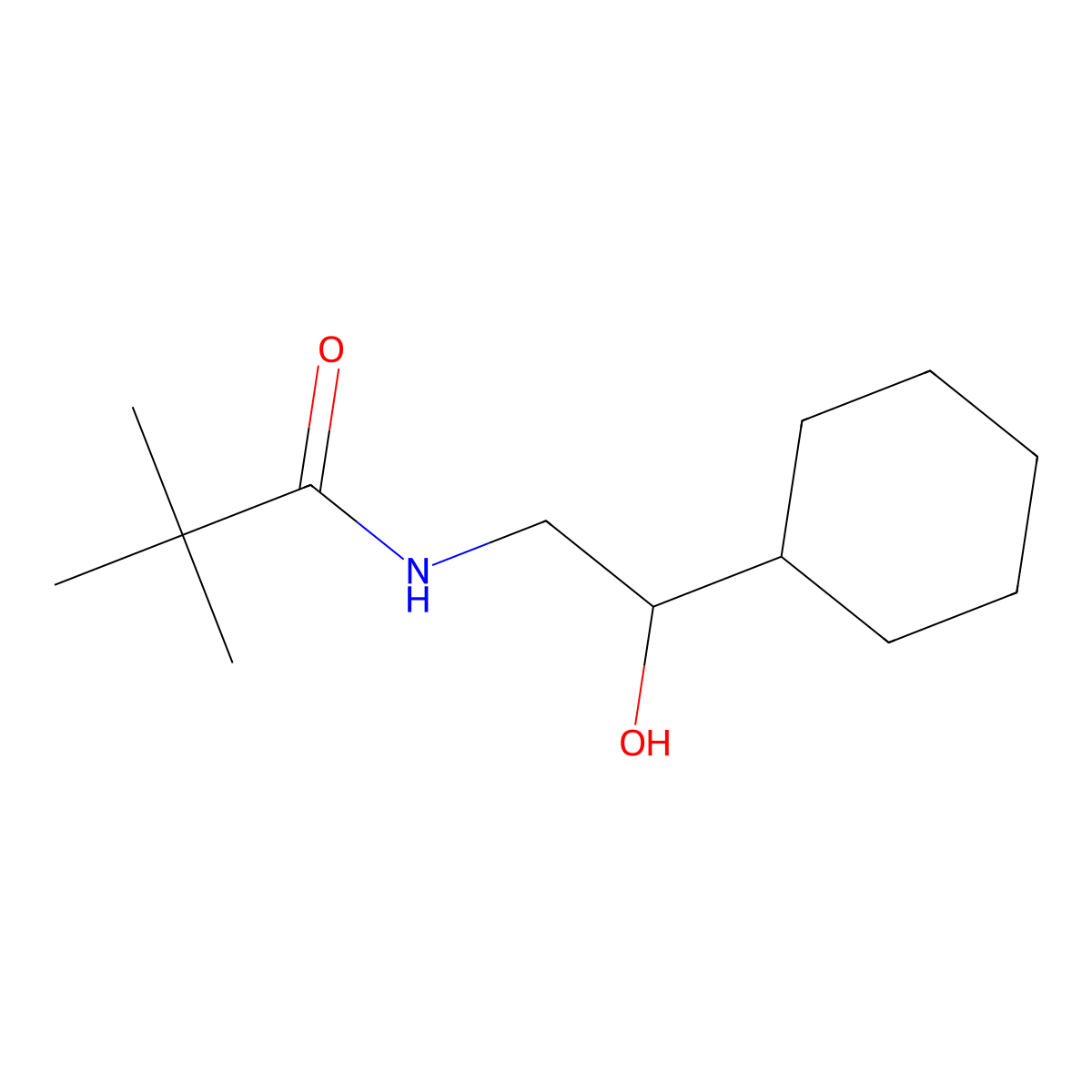 N-(2-cyclohexyl-2-hydroxyethyl)pivalamide molecular structure, CAS 1351609-17-0