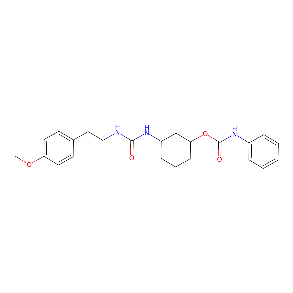 3-(3-(4-Methoxyphenethyl)ureido)cyclohexyl phenylcarbamate molecular structure, CAS 1351609-21-6