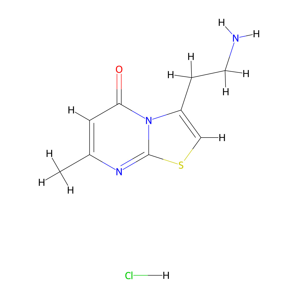 3-(2-aminoethyl)-7-methyl-5H-[1,3]thiazolo[3,2-a]pyrimidin-5-one hydrochloride molecular structure, CAS 1351609-30-7