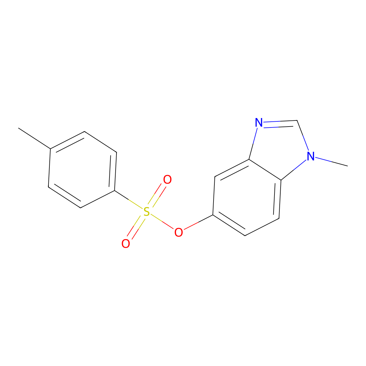 1-methyl-1H-benzo[d]imidazol-5-yl 4-methylbenzenesulfonate molecular structure, CAS 1351609-44-3