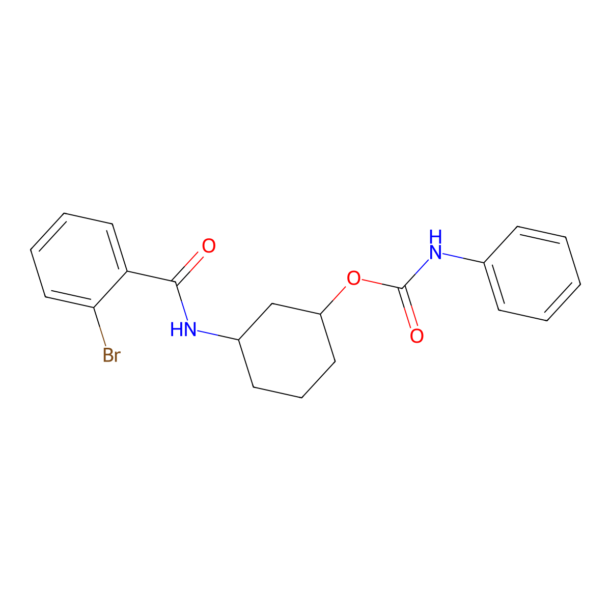 3-(2-Bromobenzamido)cyclohexyl phenylcarbamate molecular structure, CAS 1351609-63-6