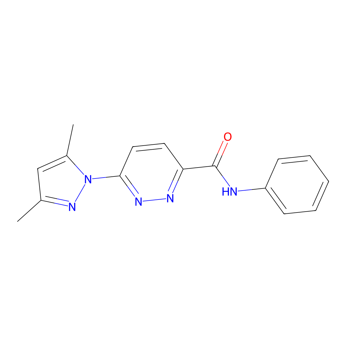 6-(3,5-dimethyl-1H-pyrazol-1-yl)-N-phenylpyridazine-3-carboxamide molecular structure, CAS 1351609-73-8