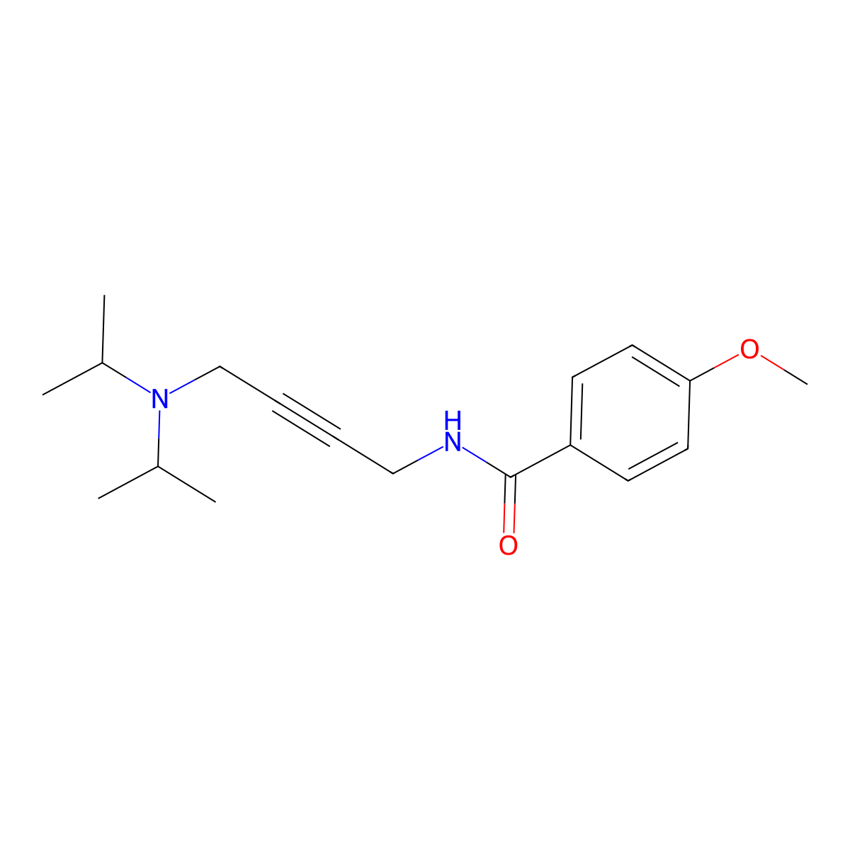 N-(4-(diisopropylamino)but-2-yn-1-yl)-4-methoxybenzamide molecular structure, CAS 1351609-78-3