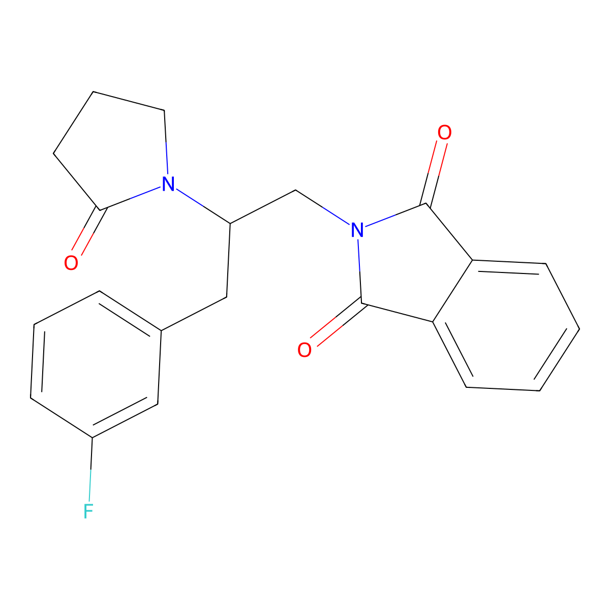 2-(3-(3-Fluorophenyl)-2-(2-oxopyrrolidin-1-yl)propyl)isoindoline-1,3-dione molecular structure, CAS 1351610-34-8