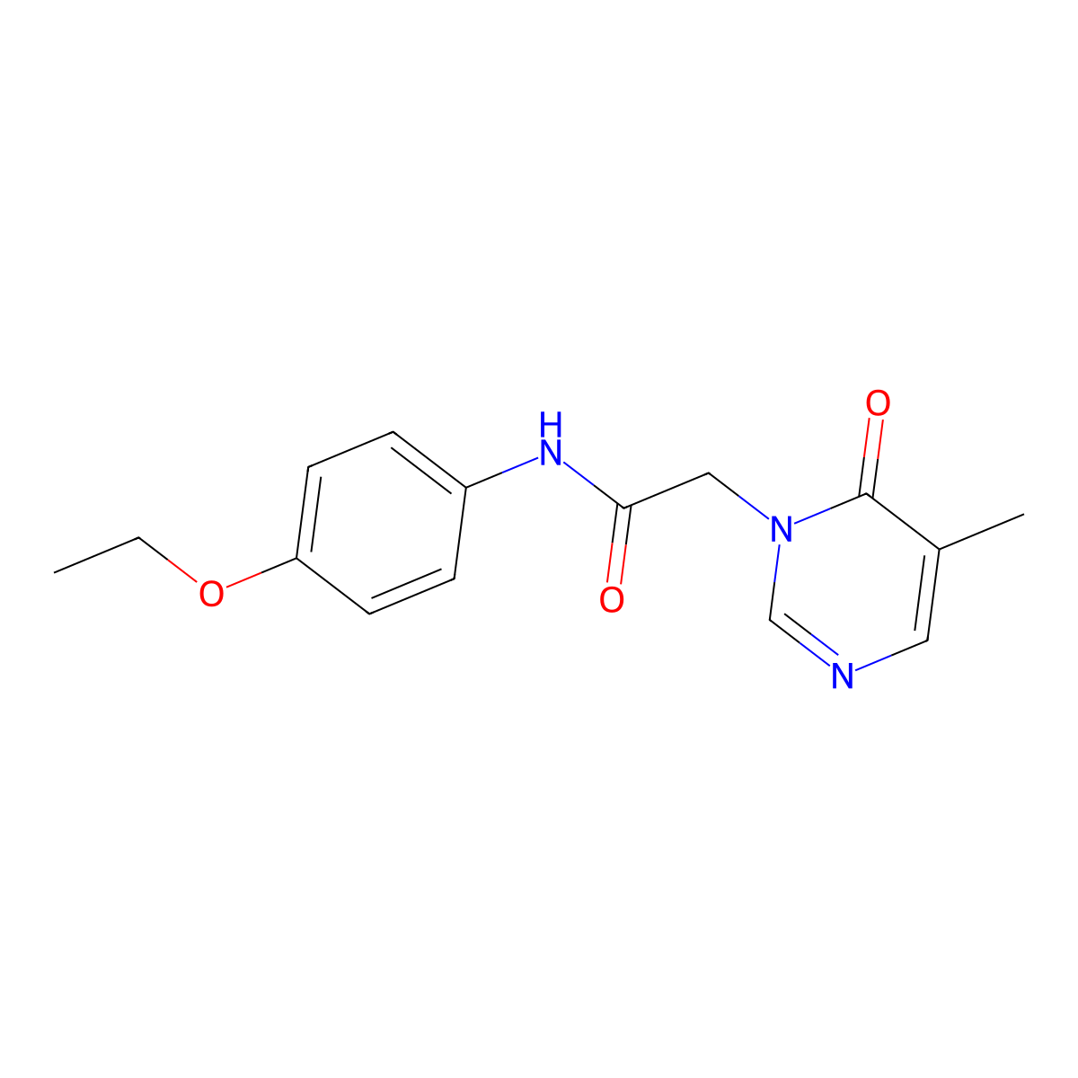 N-(4-ethoxyphenyl)-2-(5-methyl-6-oxopyrimidin-1(6H)-yl)acetamide molecular structure, CAS 1351610-40-6