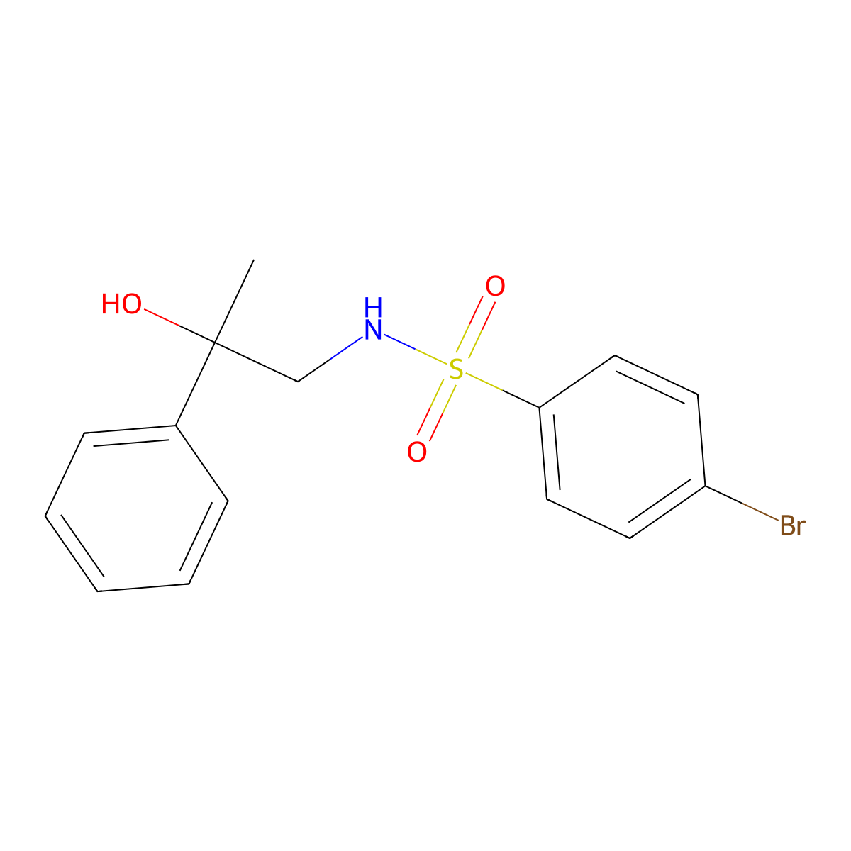 4-bromo-N-(2-hydroxy-2-phenylpropyl)benzenesulfonamide molecular structure, CAS 1351610-44-0