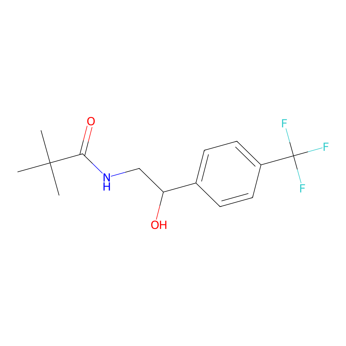 N-(2-hydroxy-2-(4-(trifluoromethyl)phenyl)ethyl)pivalamide molecular structure, CAS 1351610-54-2