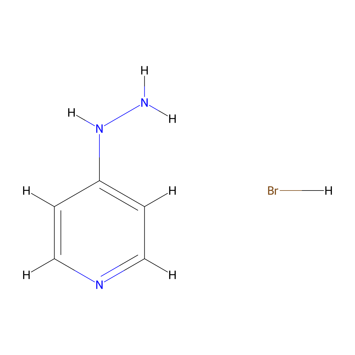 Pyridin-4-yl-hydrazine hydrobromide molecular structure, CAS 1351610-78-0
