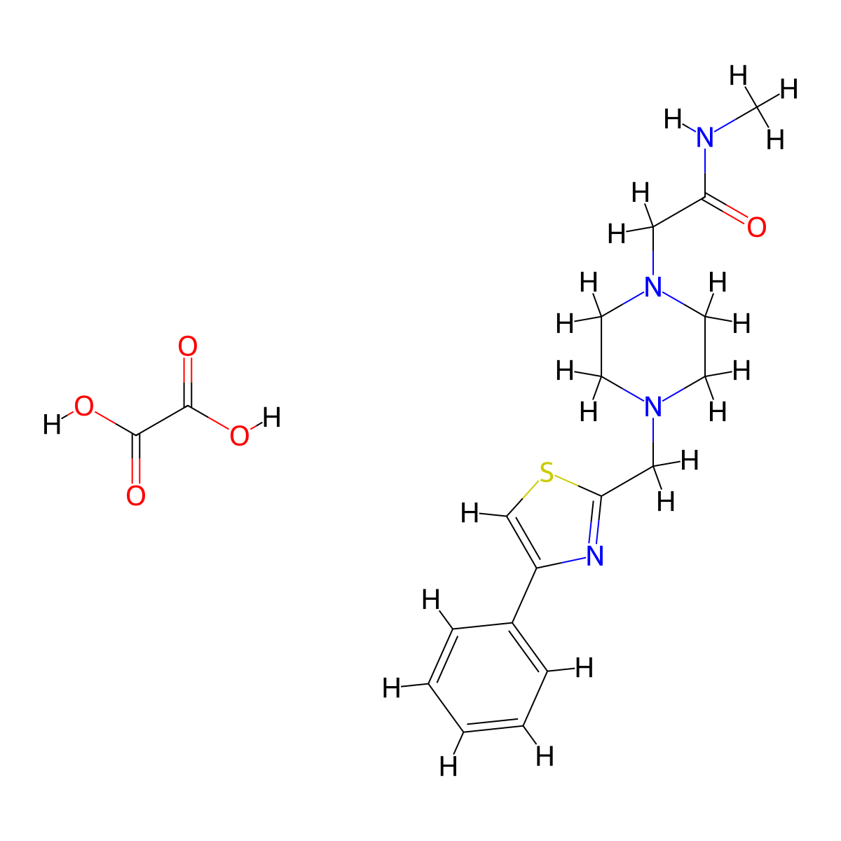 N-Methyl-2-{4-[(4-phenyl-1,3-thiazol-2-YL)methyl]piperazin-1-YL}acetamide molecular structure, CAS 1351610-92-8