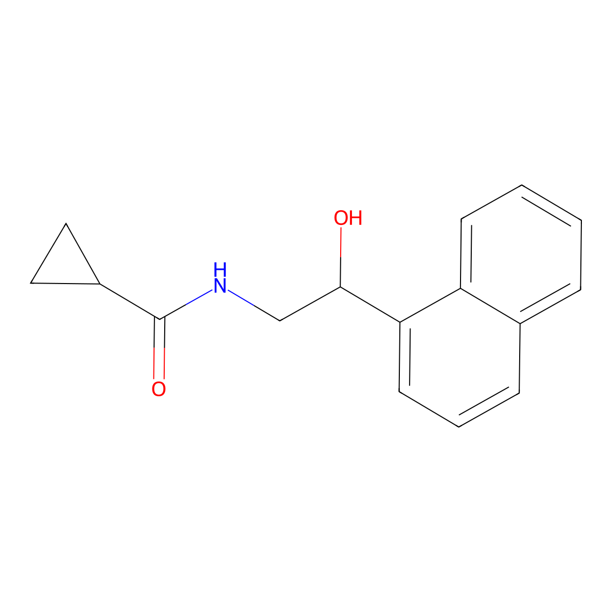 N-[2-hydroxy-2-(naphthalen-1-yl)ethyl]cyclopropanecarboxamide molecular structure, CAS 1351611-21-6