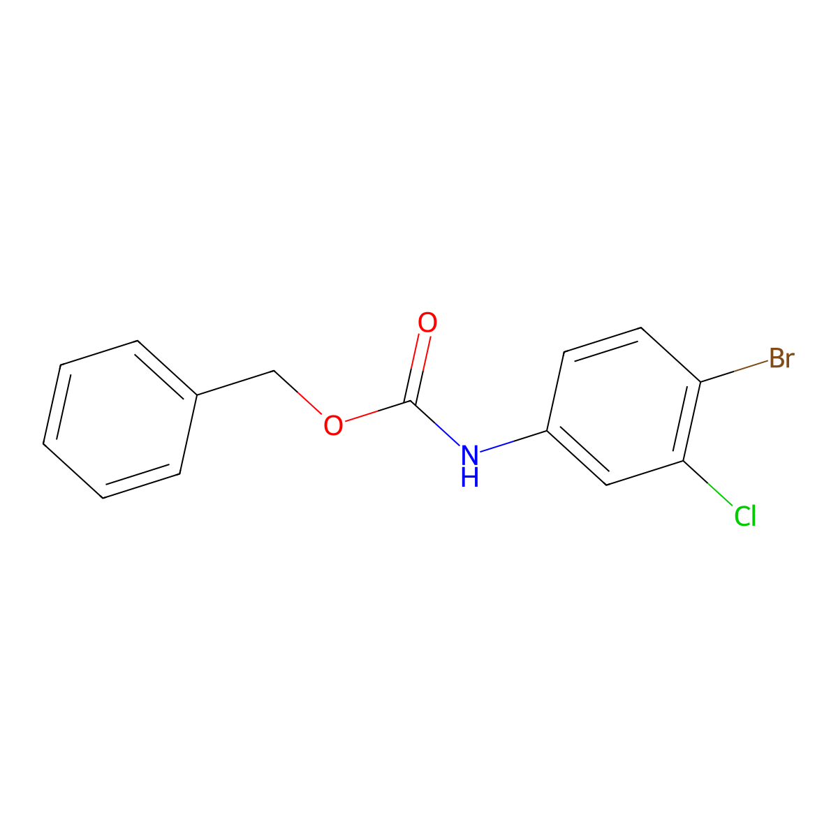 benzyl N-(4-bromo-3-chlorophenyl)carbamate molecular structure, CAS 1351611-57-8