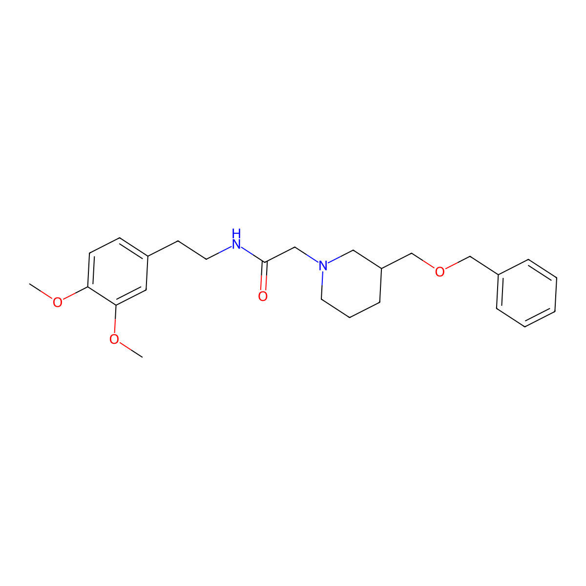 2-{3-[(benzyloxy)methyl]piperidin-1-yl}-N-[2-(3,4-dimethoxyphenyl)ethyl]acetamide molecular structure, CAS 1351611-64-7