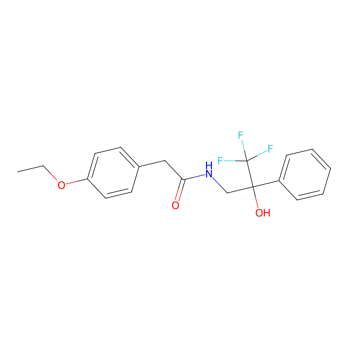 2-(4-ethoxyphenyl)-N-(3,3,3-trifluoro-2-hydroxy-2-phenylpropyl)acetamide molecular structure, CAS 1351611-71-6