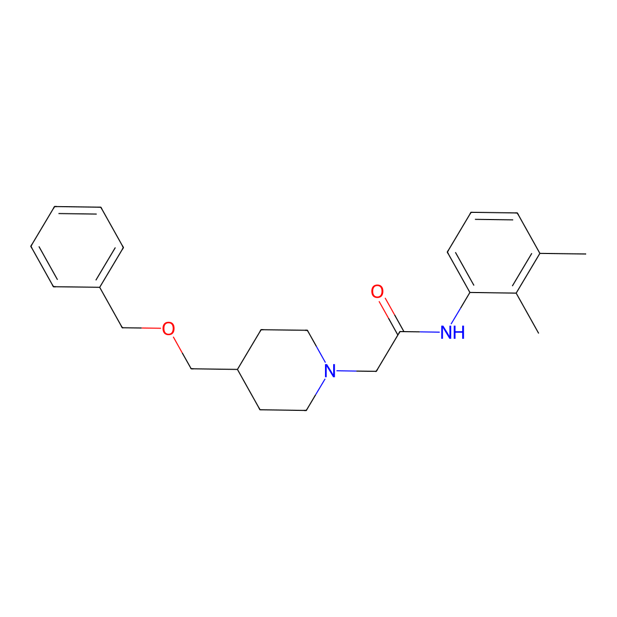 2-{4-[(benzyloxy)methyl]piperidin-1-yl}-N-(2,3-dimethylphenyl)acetamide molecular structure, CAS 1351612-73-1