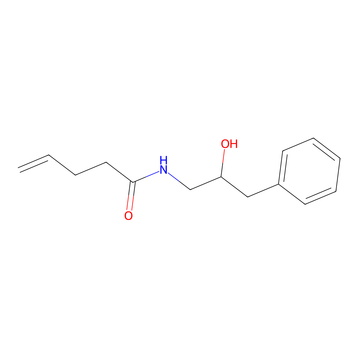 N-(2-hydroxy-3-phenylpropyl)pent-4-enamide molecular structure, CAS 1351613-04-1
