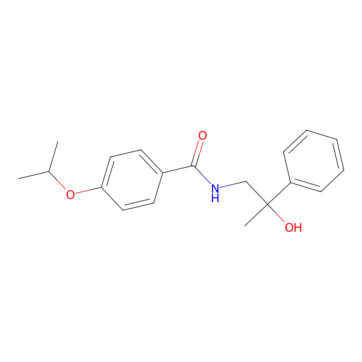 N-(2-hydroxy-2-phenylpropyl)-4-isopropoxybenzamide molecular structure, CAS 1351613-18-7