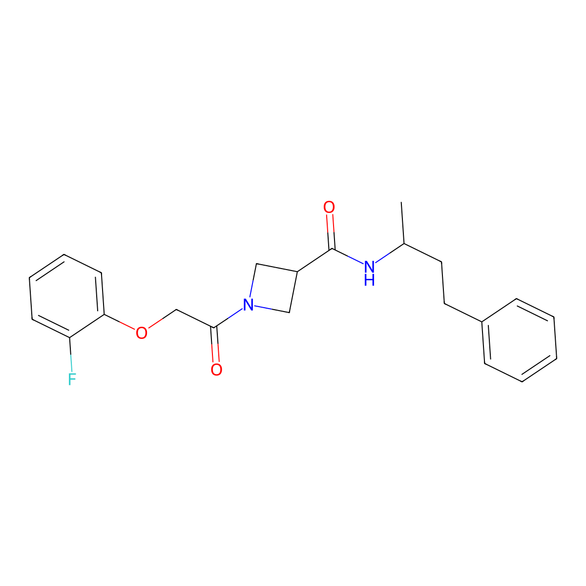 1-[2-(2-fluorophenoxy)acetyl]-N-(4-phenylbutan-2-yl)azetidine-3-carboxamide molecular structure, CAS 1351613-28-9