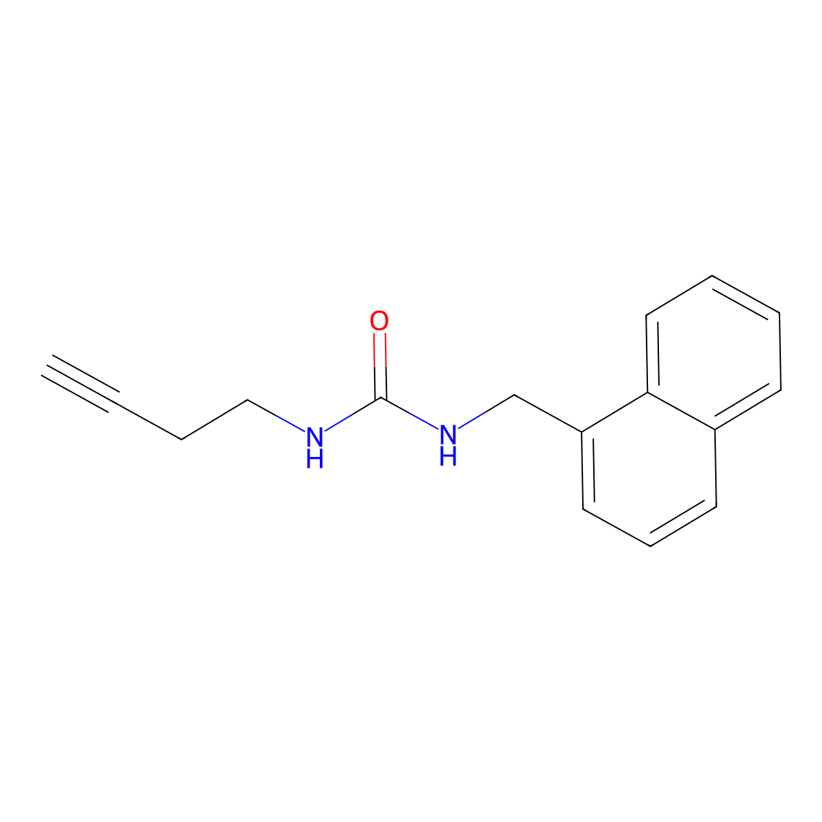 1-(But-3-yn-1-yl)-3-(naphthalen-1-ylmethyl)urea molecular structure, CAS 1351613-35-8