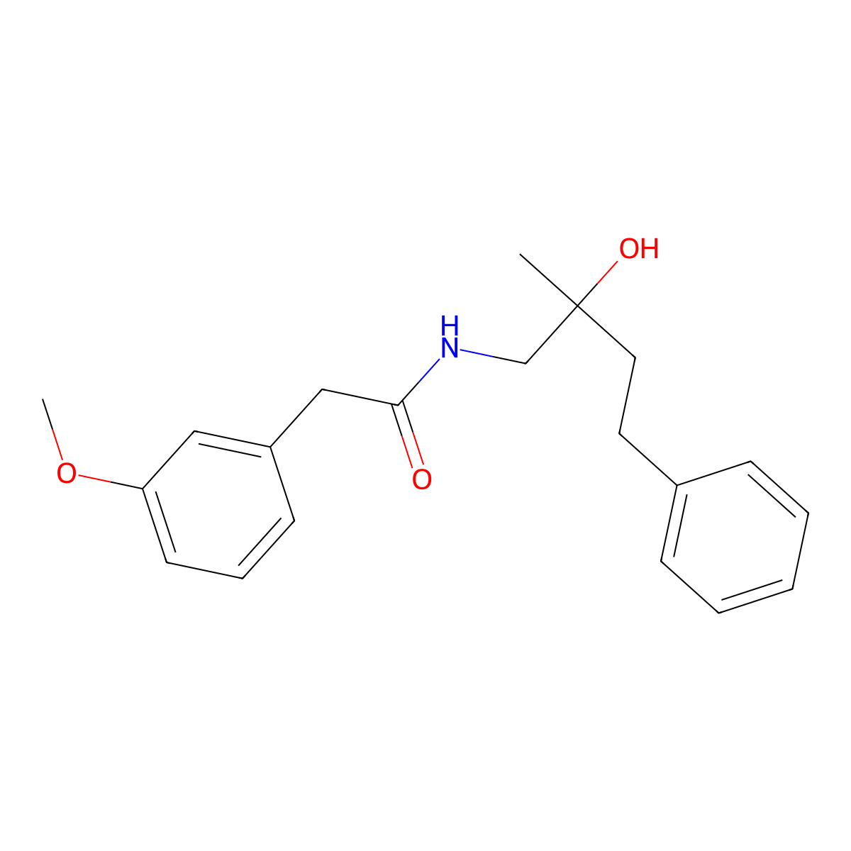 N-(2-hydroxy-2-methyl-4-phenylbutyl)-2-(3-methoxyphenyl)acetamide molecular structure, CAS 1351613-74-5