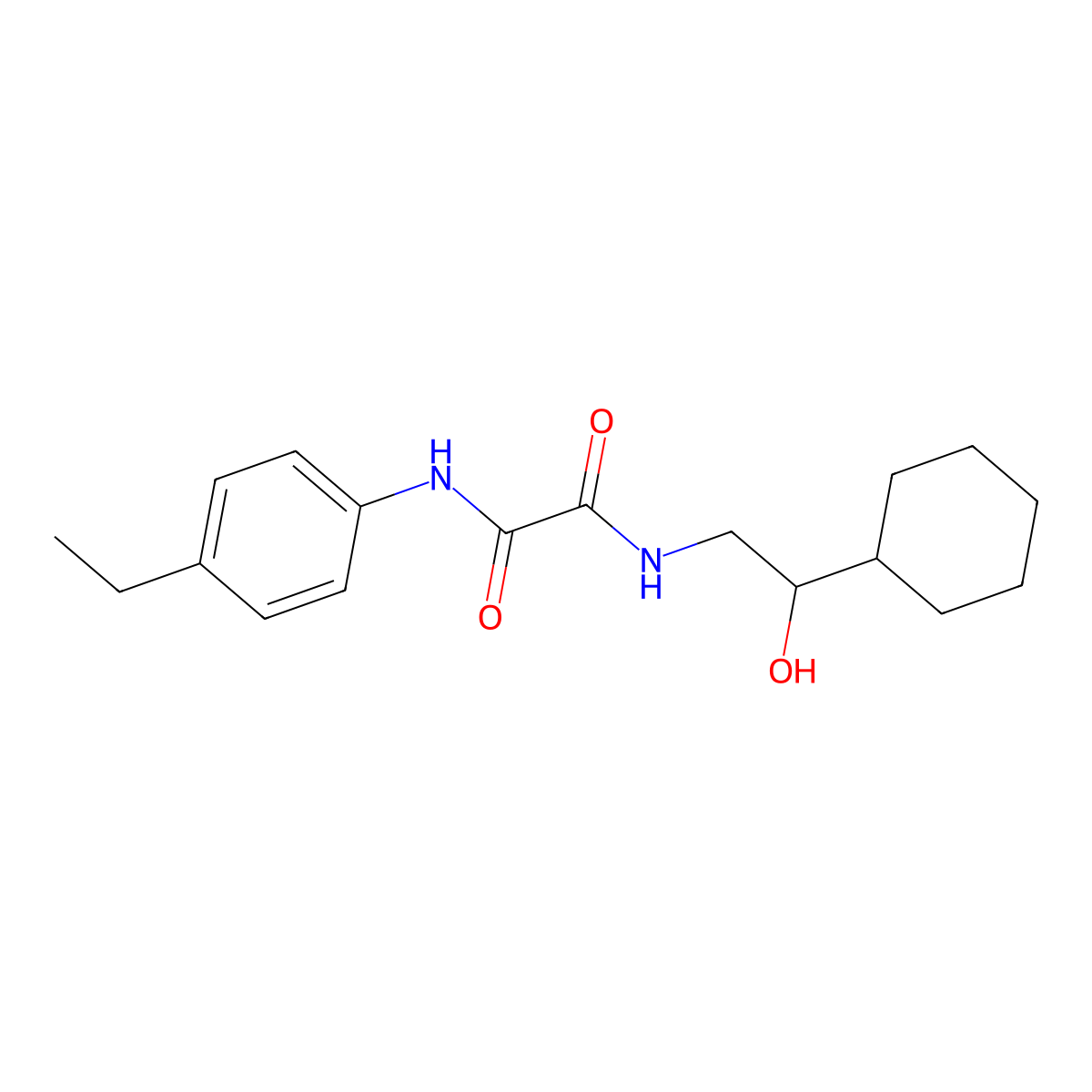 N1-(2-cyclohexyl-2-hydroxyethyl)-N2-(4-ethylphenyl)oxalamide molecular structure, CAS 1351613-85-8