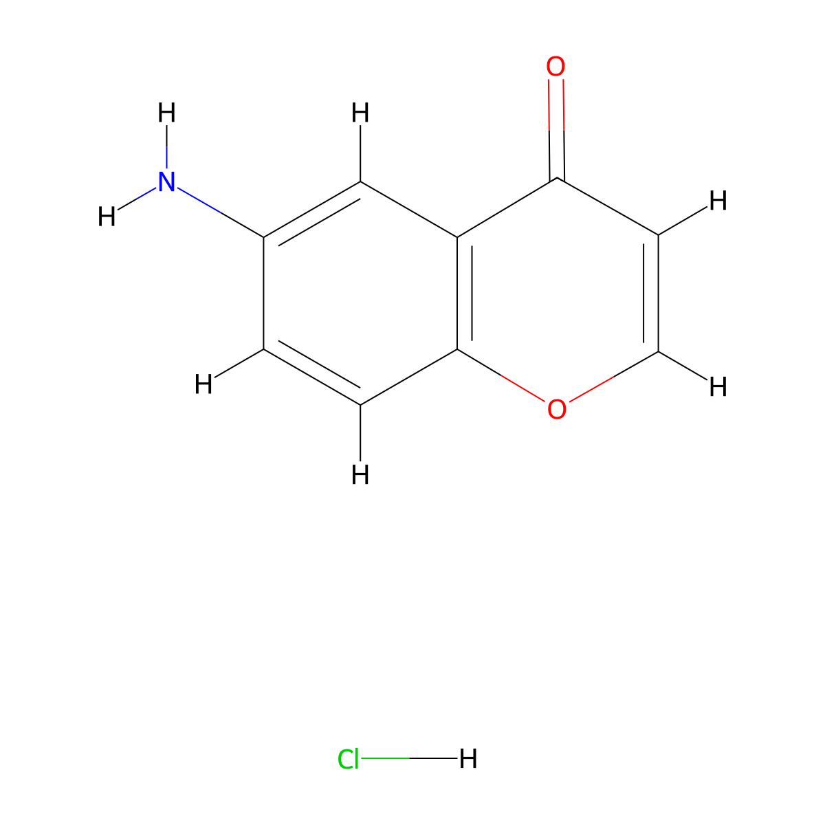 6-amino-4H-chromen-4-one hydrochloride molecular structure, CAS 1351613-97-2