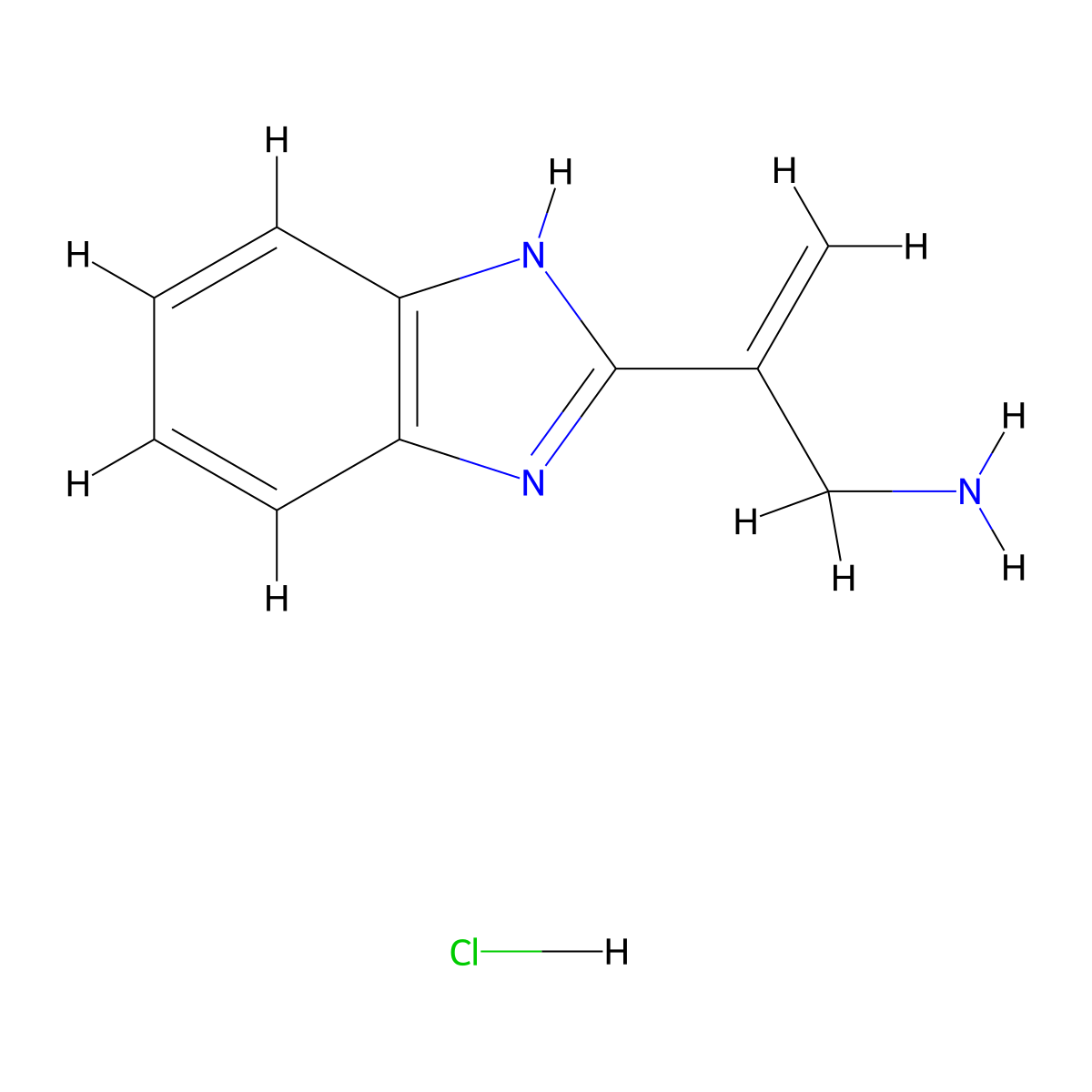 [2-(1H-benzimidazol-2-yl)prop-2-en-1-yl]amine hydrochloride molecular structure, CAS 1351614-02-2