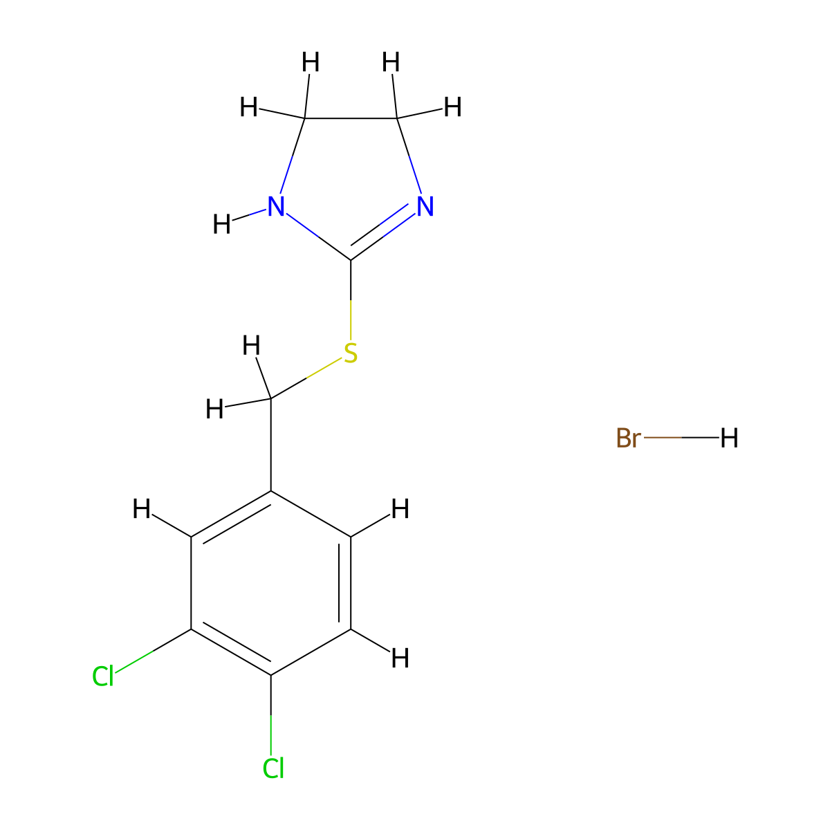 2-[(3,4-dichlorobenzyl)thio]-4,5-dihydro-1H-imidazole hydrobromide molecular structure, CAS 1351614-17-9
