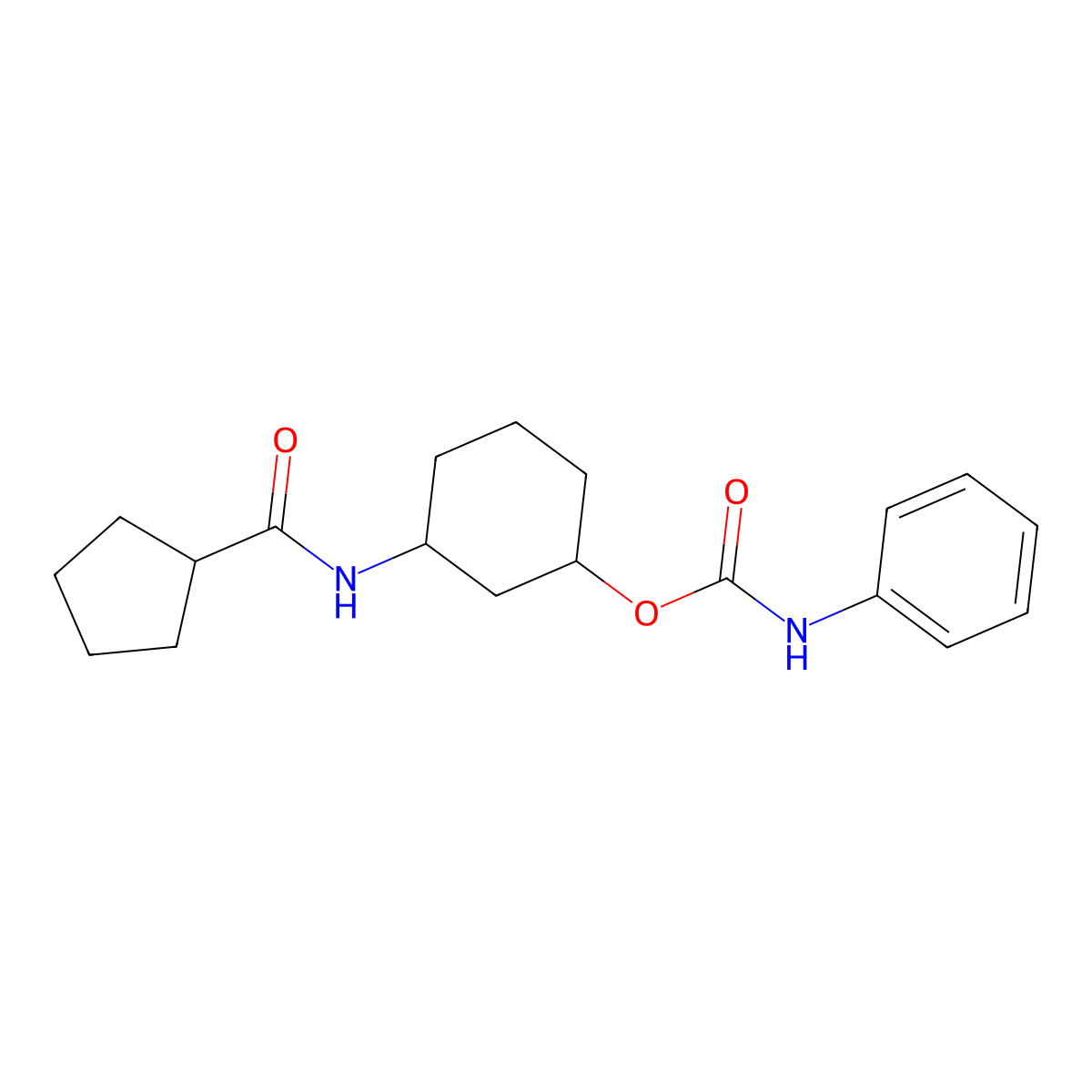 3-(Cyclopentanecarboxamido)cyclohexyl phenylcarbamate molecular structure, CAS 1351614-61-3
