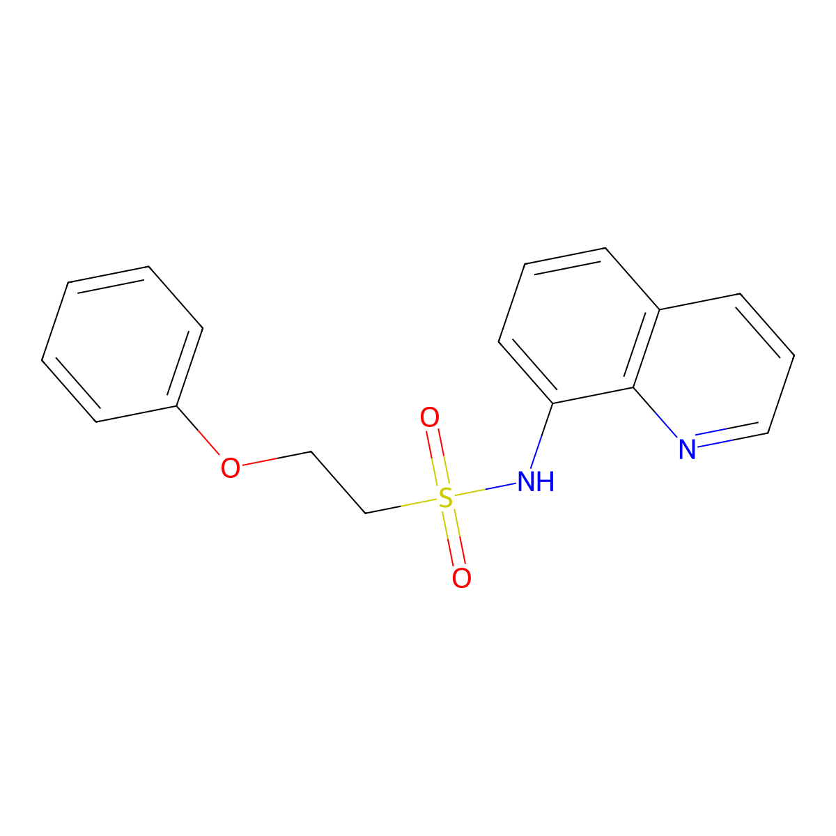 2-phenoxy-N-(quinolin-8-yl)ethane-1-sulfonamide molecular structure, CAS 1351614-69-1